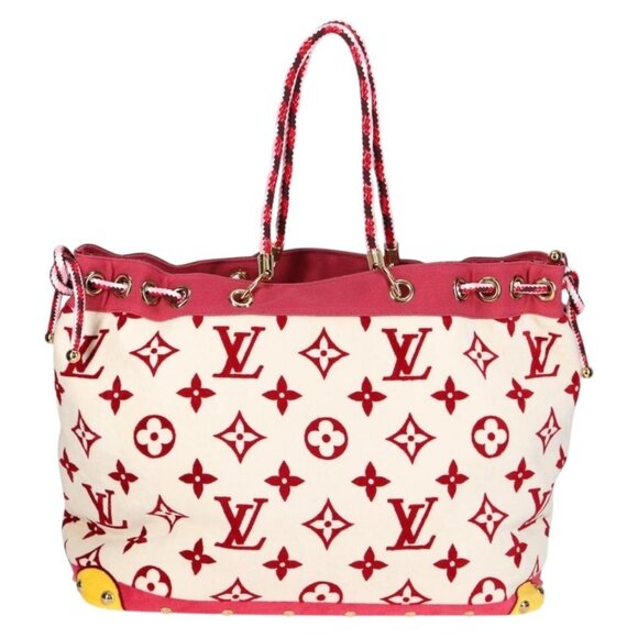 LOUIS VUITTON Cruise line Eponge Tote Bag Pile White M92096 LV Auth sw1167V - Picture 3 of 16